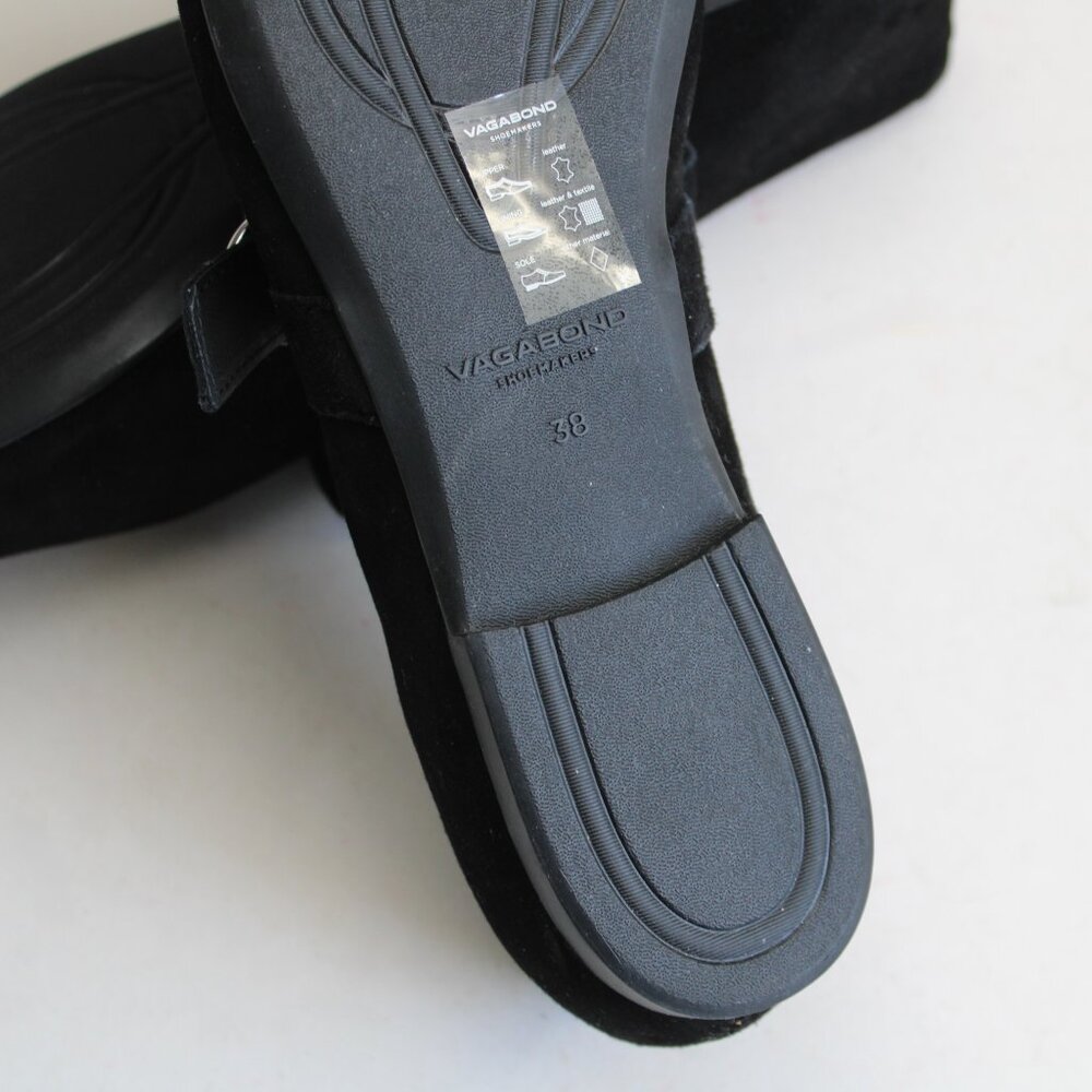 VAGABOND Women's Black Jolin Buckle-Strap Ballet Flats Size 8 - Picture 7 of 8